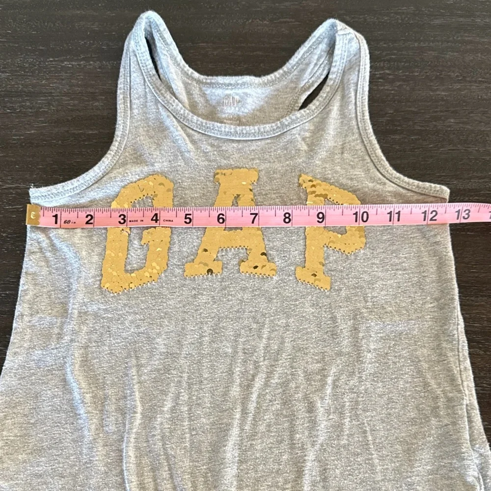 Gap Girls Small (6-7) Gray Sequin Tank Top